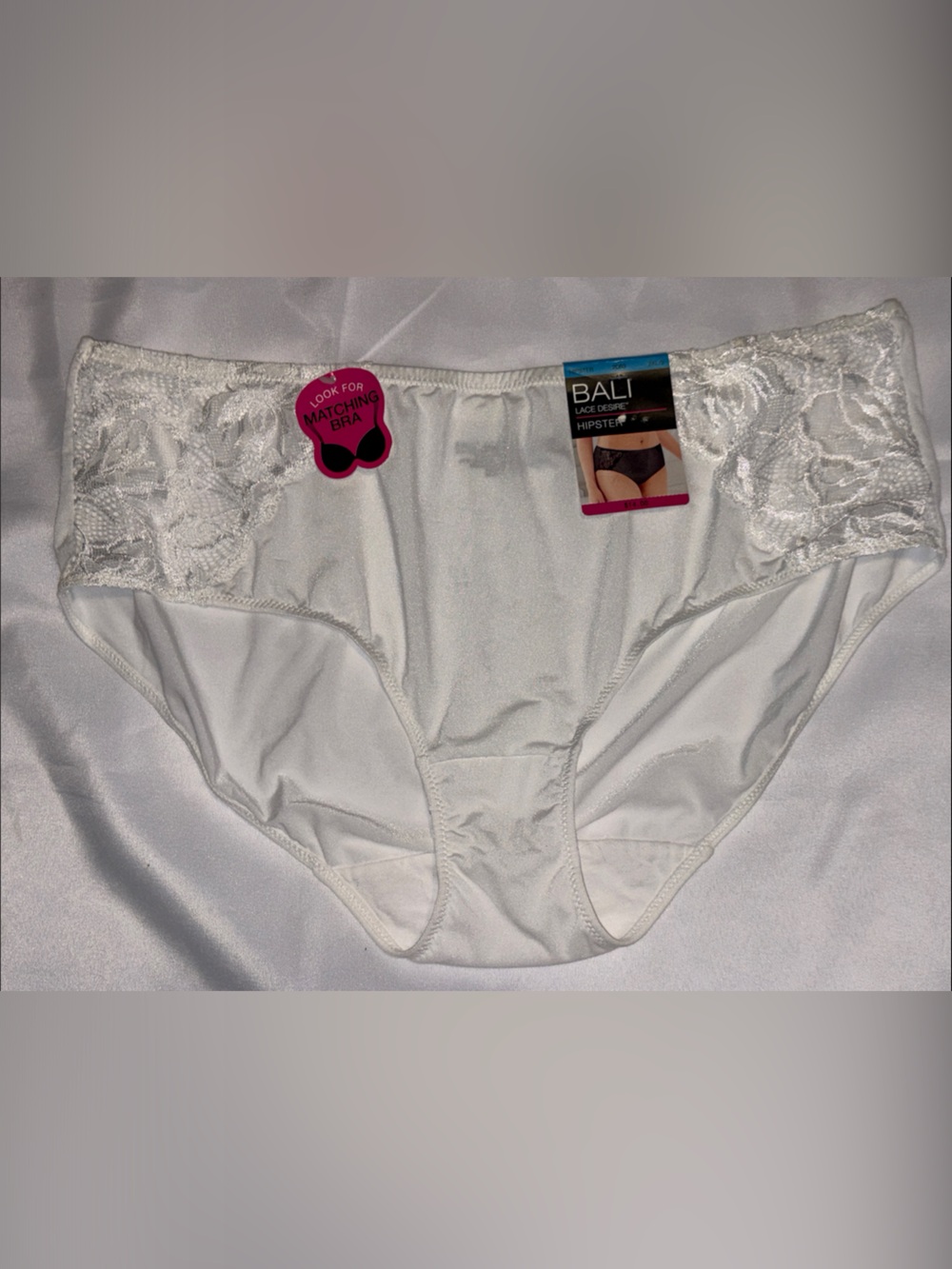 Bali White Lace Hipster Panties - Classic White 2XL